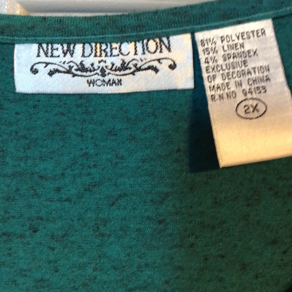 NWT New Direction Woman’s beaded top 2X - Picture 3 of 9